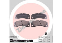 Bromsbeläggssats, skivbroms pb:z 25519.200.9 Zimmermann