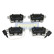 Bromsbeläggssats, skivbroms PP-0205AF Japanparts