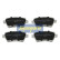 Bromsbeläggssats, skivbroms PP-0212AF Japanparts
