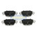Bromsbeläggssats, skivbroms PP-0305AF Japanparts