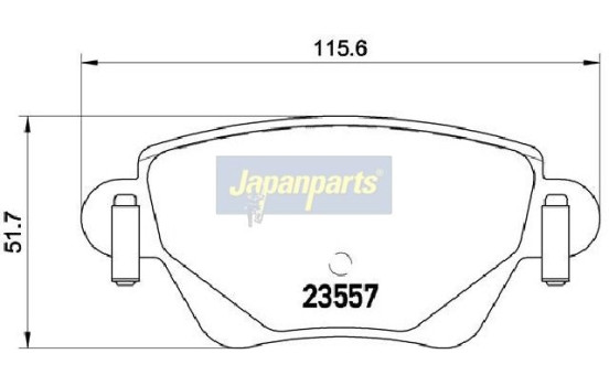 Bromsbeläggssats, skivbroms PP-0305AF Japanparts, bild 2