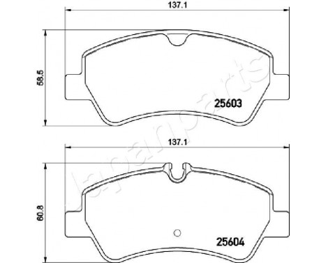 Bromsbeläggssats, skivbroms PP-0307AF Japanparts
