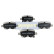 Bromsbeläggssats, skivbroms PP-0400AF Japanparts