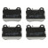 Bromsbeläggssats, skivbroms PP-0519AF Japanparts