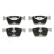 Bromsbeläggssats, skivbroms PP-0520AF Japanparts