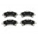 Bromsbeläggssats, skivbroms PP-0523AF Japanparts