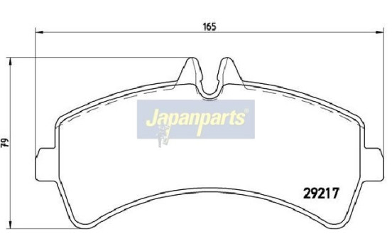 Bromsbeläggssats, skivbroms PP-0523AF Japanparts, bild 2