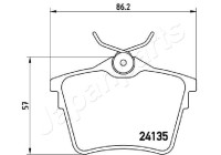 Bromsbeläggssats, skivbroms PP-0606AF Japanparts