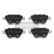 Bromsbeläggssats, skivbroms PP-0902AF Japanparts