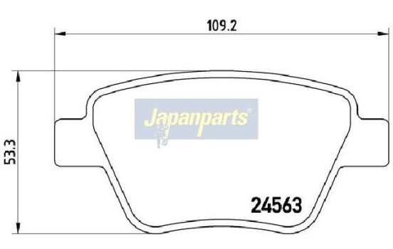Bromsbeläggssats, skivbroms PP-0902AF Japanparts, bild 2