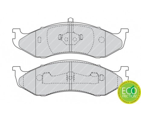 Bromsbeläggssats, skivbroms PREMIER ECO FRICTION FDB1267 Ferodo, bild 3