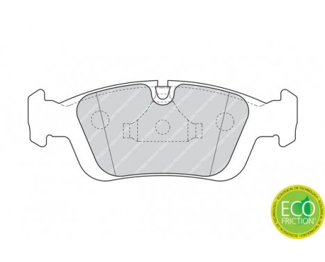 Bromsbeläggssats, skivbroms PREMIER ECO FRICTION FDB1300 Ferodo, bild 4