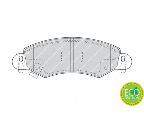 Bromsbeläggssats, skivbroms PREMIER ECO FRICTION FDB1423 Ferodo, bild 3