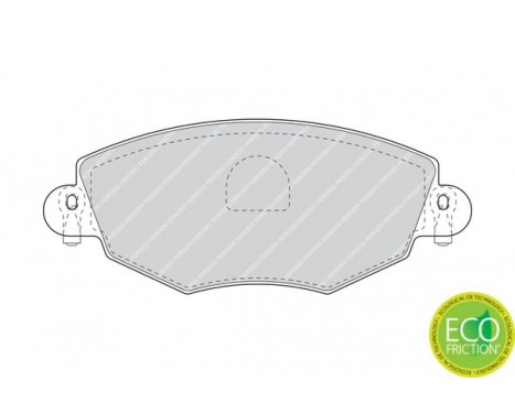 Bromsbeläggssats, skivbroms PREMIER ECO FRICTION FDB1425 Ferodo, bild 2