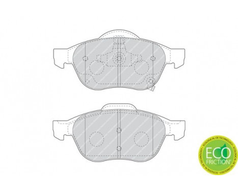 Bromsbeläggssats, skivbroms PREMIER ECO FRICTION FDB1447 Ferodo, bild 4