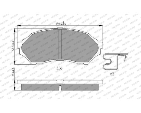 Bromsbeläggssats, skivbroms PREMIER ECO FRICTION FDB1455 Ferodo, bild 4