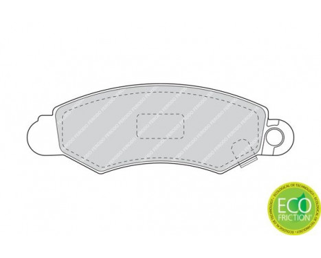 Bromsbeläggssats, skivbroms PREMIER ECO FRICTION FDB1459 Ferodo, bild 3