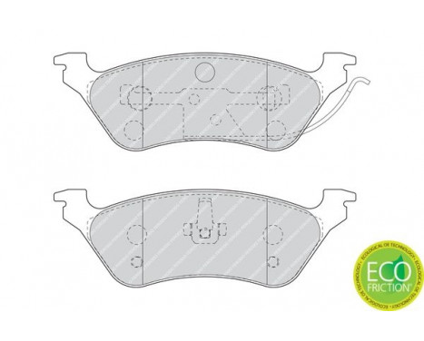 Bromsbeläggssats, skivbroms PREMIER ECO FRICTION FDB1475 Ferodo, bild 2