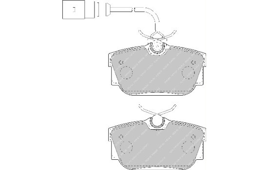 Bromsbeläggssats, skivbroms PREMIER ECO FRICTION FDB1482 Ferodo, bild 2