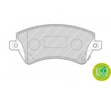 Bromsbeläggssats, skivbroms PREMIER ECO FRICTION FDB1573 Ferodo, bild 2