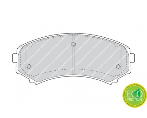 Bromsbeläggssats, skivbroms PREMIER ECO FRICTION FDB1603 Ferodo, bild 3