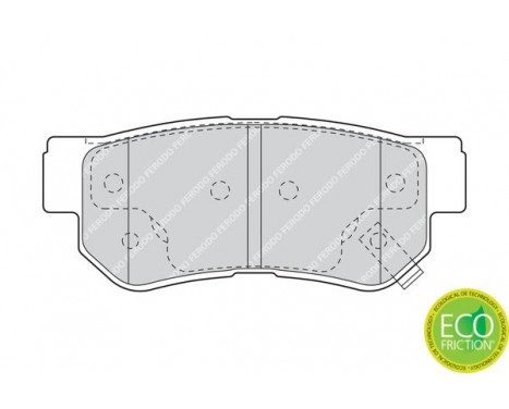 Bromsbeläggssats, skivbroms PREMIER ECO FRICTION FDB1606 Ferodo, bild 3