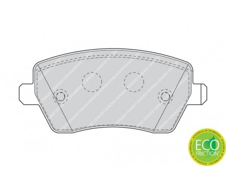 Bromsbeläggssats, skivbroms PREMIER ECO FRICTION FDB1617 Ferodo, bild 3