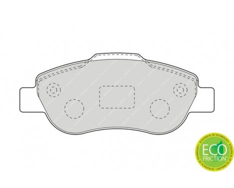 Bromsbeläggssats, skivbroms PREMIER ECO FRICTION FDB1652 Ferodo, bild 4