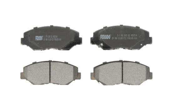 Bromsbeläggssats, skivbroms PREMIER ECO FRICTION FDB1658 Ferodo