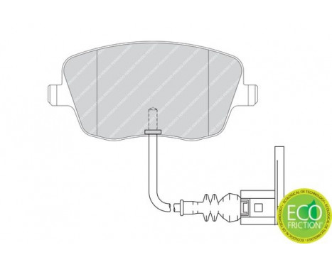 Bromsbeläggssats, skivbroms PREMIER ECO FRICTION FDB1662 Ferodo, bild 2