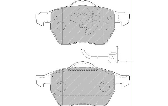Bromsbeläggssats, skivbroms PREMIER ECO FRICTION FDB1717 Ferodo, bild 2