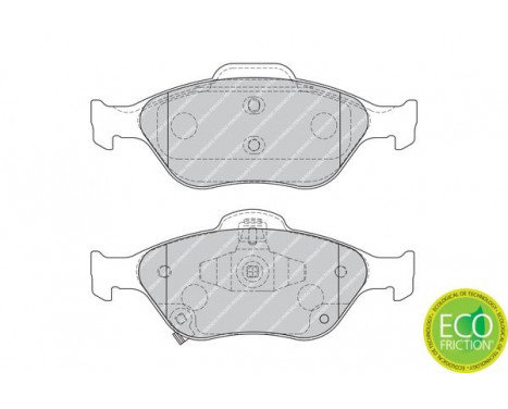 Bromsbeläggssats, skivbroms PREMIER ECO FRICTION FDB1890 Ferodo, bild 2