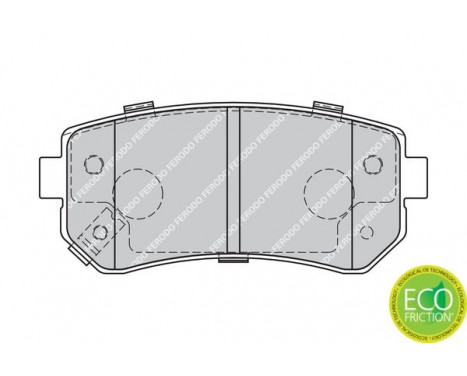 Bromsbeläggssats, skivbroms PREMIER ECO FRICTION FDB1956 Ferodo, bild 3