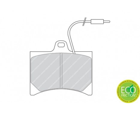 Bromsbeläggssats, skivbroms PREMIER ECO FRICTION FDB253 Ferodo
