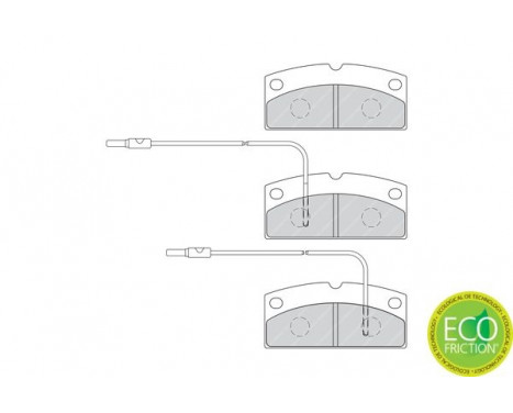 Bromsbeläggssats, skivbroms PREMIER ECO FRICTION FDB4013 Ferodo, bild 2