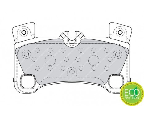 Bromsbeläggssats, skivbroms PREMIER ECO FRICTION FDB4065 Ferodo, bild 3