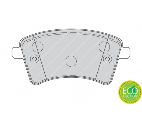 Bromsbeläggssats, skivbroms PREMIER ECO FRICTION FDB4256 Ferodo, bild 4