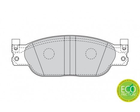 Bromsbeläggssats, skivbroms PREMIER ECO FRICTION FDB4389 Ferodo, bild 2