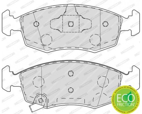 Bromsbeläggssats, skivbroms PREMIER ECO FRICTION FDB4400 Ferodo, bild 4