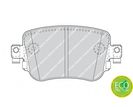 Bromsbeläggssats, skivbroms PREMIER ECO FRICTION FDB4485 Ferodo, bild 3