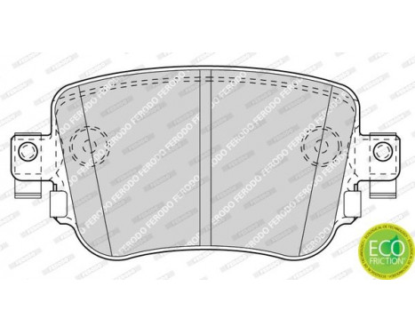 Bromsbeläggssats, skivbroms PREMIER ECO FRICTION FDB4485 Ferodo, bild 4