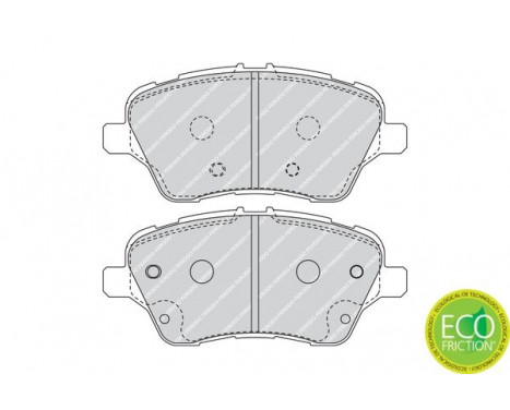 Bromsbeläggssats, skivbroms PREMIER ECO FRICTION FDB4612 Ferodo, bild 3