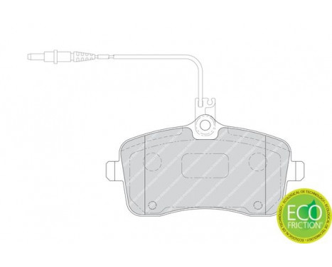 Bromsbeläggssats, skivbroms PREMIER ECO FRICTION FDB4734 Ferodo, bild 2