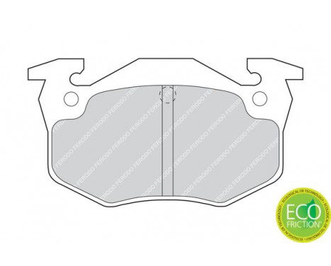 Bromsbeläggssats, skivbroms PREMIER ECO FRICTION FDB558 Ferodo, bild 2