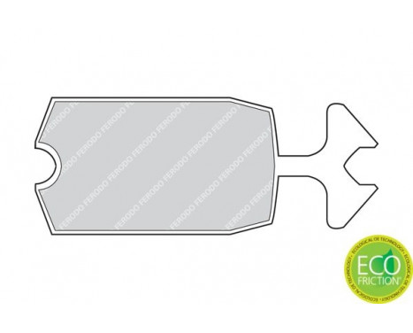 Bromsbeläggssats, skivbroms PREMIER ECO FRICTION FDB57B Ferodo
