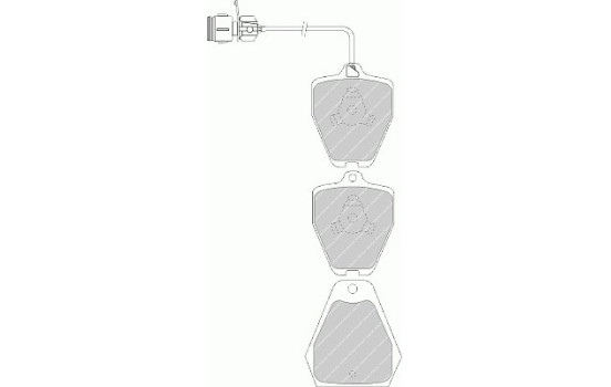 Bromsbeläggssats, skivbroms PREMIER ECO FRICTION FDB985 Ferodo, bild 2
