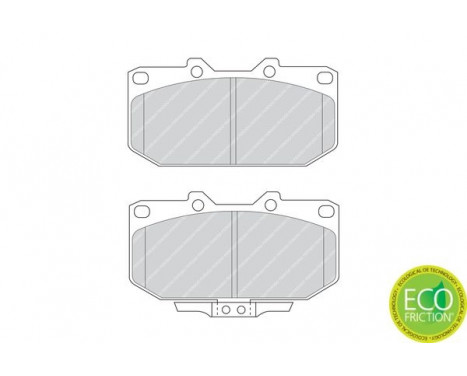 Bromsbeläggssats, skivbroms PREMIER ECO FRICTION FDB986 Ferodo, bild 2