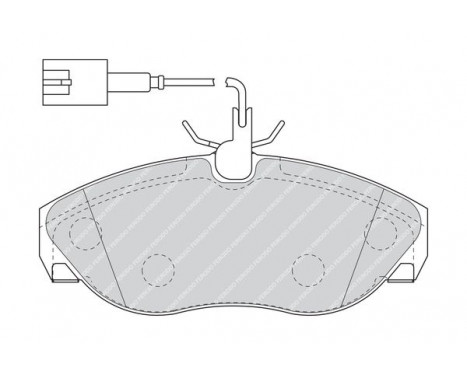 Bromsbeläggssats, skivbroms PREMIER ECO FRICTION FVR1396 Ferodo, bild 3