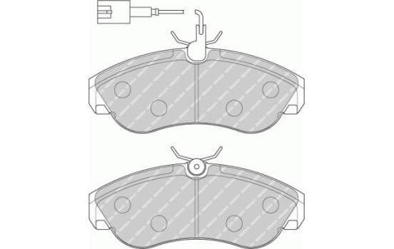 Bromsbeläggssats, skivbroms PREMIER ECO FRICTION FVR1397 Ferodo, bild 2
