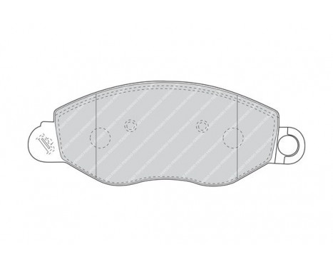 Bromsbeläggssats, skivbroms PREMIER ECO FRICTION FVR1461 Ferodo, bild 2